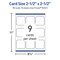 2-1/2" x 2-1/2" Square Rounded Corners, Glossy White Business Cards
